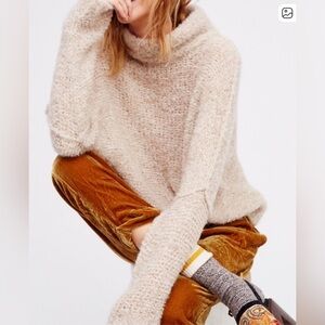 Free People Alpaca Blend Sweater - She’s All That - Neutral Oversized